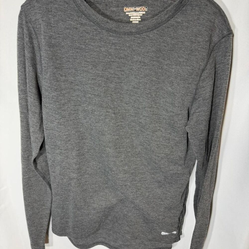 Grey Omni Wool long sleeve shirt #winterwear #Thermal #Warm #wool